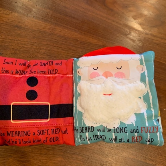 Mud Pie Baby Toddler Santa Christmas Crinkle Interactive Soft Book - Picture 2 of 5